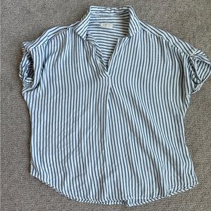 Thread & Supply Short Sleeve Striped Blouse